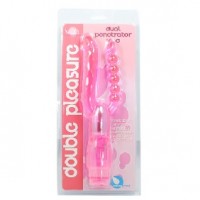 Double Ended Vibrator Multi-Speed Pink